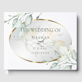 の結婚ゲストブック | 黄色エレガント淡い色のバラ ゲストブック