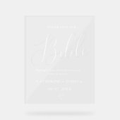 の結婚ゲストボードのサイン、バイブルのゲストブックのサイン アクリルサイン (正面)