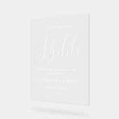 の結婚ゲストボードのサイン、バイブルのゲストブックのサイン アクリルサイン (傾斜)