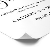 の結婚ゲストボードのサイン、バイブルのゲストブックのサイン ポスター (角)