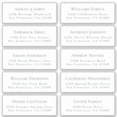 の結婚ゲスト住所 シール注文6"または8"! シール (正面)