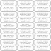 の結婚ゲスト住所 シール27受信者の名前 シール (正面)