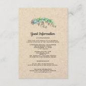 の結婚ゲスト情報カード |クラフト植物学 エンクロージャーカード (正面)