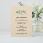 の結婚ゲスト情報カード |クラフト植物学 エンクロージャーカード (スタンド正面)