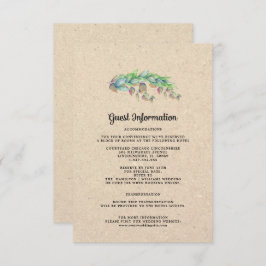 の結婚ゲスト情報カード |クラフト植物学 エンクロージャーカード