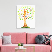 の結婚ゲスト署名ツリーキャンバス キャンバスプリント (インサイチュ (リビング))