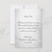 の結婚ゴールデンリーフシルバーありがとう 招待状 (裏面)