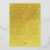 の結婚ゴールドフォイルエレガントリングや輪シンプル 箔招待状 (裏面)