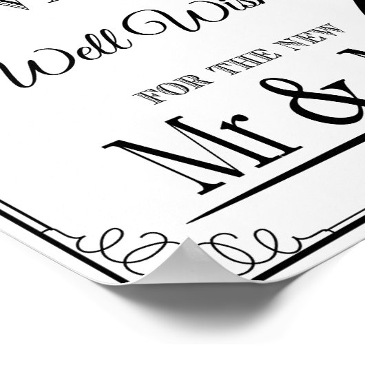 の結婚サインお願い離れアドバイス&ウェルウィッシュ ポスター (角)