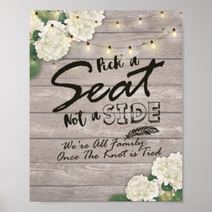 の結婚サインはサイドウッド&フラワーではない座席を選ぶ ポスター
