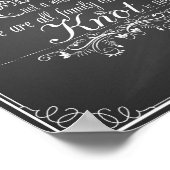 の結婚サイン座席の選択chalkboard ポスター (角)