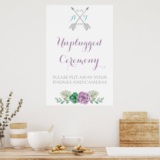 の結婚サイン詰め込み式、感謝の花 ポスター (キッチン)