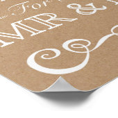 の結婚サイン – お願い素朴のサイン ポスター (角)