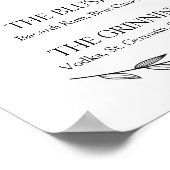 の結婚サイン – シグネチャーカクテルローレルサイン ポスター (角)