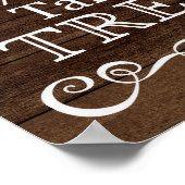 の結婚サイン – トリートのサインを素朴取る結婚。 ポスター (角)