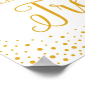 の結婚サイン – トリート紙吹雪のサインを結婚取る ポスター (角)