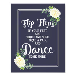 の結婚サイン、ビーチサンダル、結婚、フローラバラ フォトプリント           