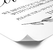 の結婚サイン – プラグ抜き式ローレルサイン ポスター (角)