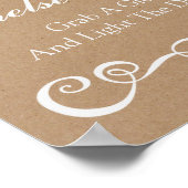 の結婚サイン – ラブグローのサインを素朴お結婚願い ポスター (角)