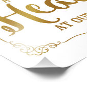 の結婚サイン、天国の結婚アット、金ゴールド フォトプリント (角)