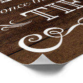 の結婚サイン – 座席のサインを素朴選結婚択する ポスター (角)