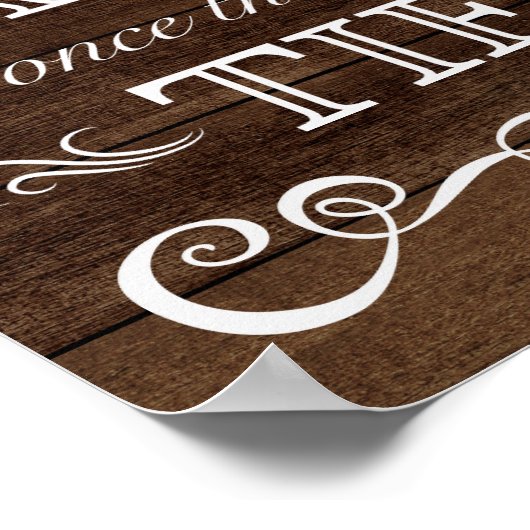 の結婚サイン – 座席のサインを素朴選結婚択する ポスター (角)