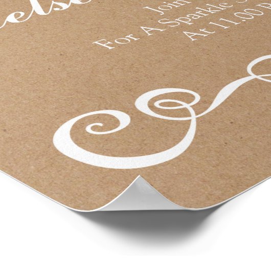 の結婚サイン – 愛を輝き素朴のサインに結婚して ポスター (角)