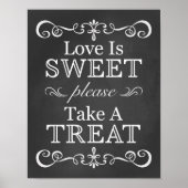 の結婚サイン – 治療の黒板サインを取る ポスター (正面)