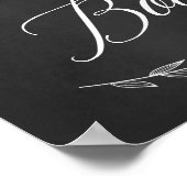 の結婚サイン – 私たちのゲストブックのChalkboardサインに署名 ポスター (角)