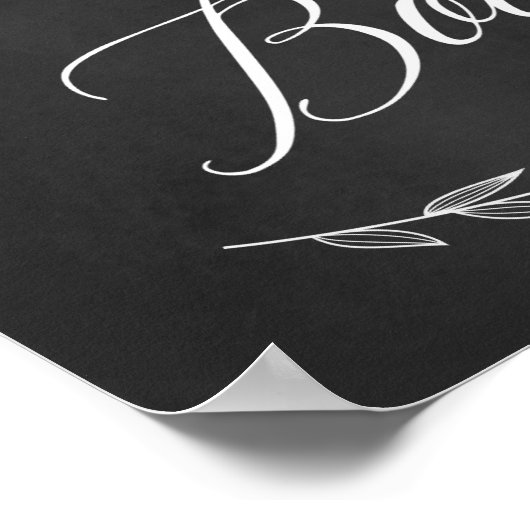 の結婚サイン – 私たちのゲストブックのChalkboardサインに署名 ポスター (角)