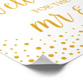 の結婚サイン – 紙吹雪のサインを結婚お願い ポスター (角)