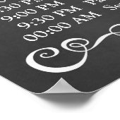 の結婚サイン – 結婚のスケジュール ポスター (角)