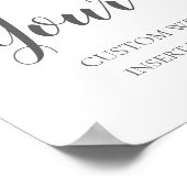 の結婚サイン – 自分のフローラのサインを結婚作成する ポスター (角)