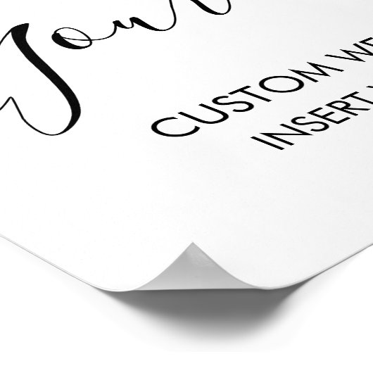 の結婚サイン – 自分の緑のサインを作成 ポスター (角)