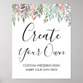 の結婚サイン – 自分の緑のサインを作成 ポスター (正面)