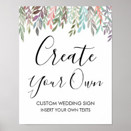 の結婚サイン – 自分の緑のサインを作成 ポスター