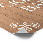 の結婚サイン – 葉巻バーまたは自分の文字 ポスター (角)