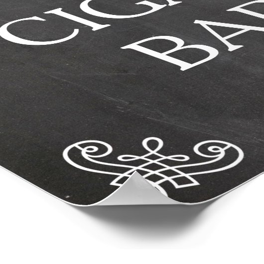 の結婚サイン – 葉巻バーまたは自分の文字 ポスター (角)