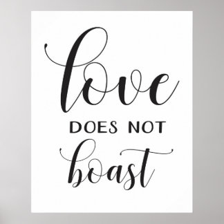 の結婚サイン – 1コリント13 – 通路のサイン ポスター