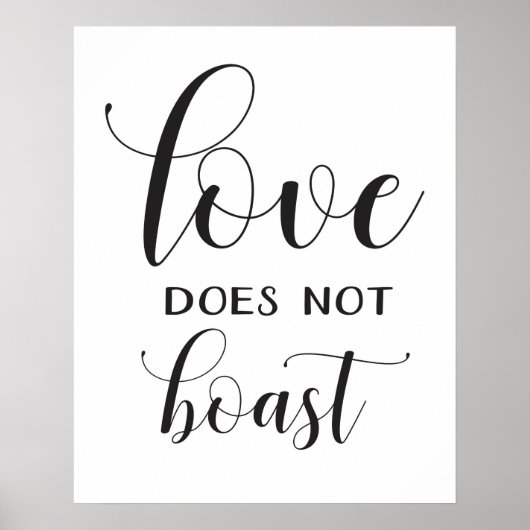 の結婚サイン – 1コリント13 – 通路のサイン ポスター (正面)