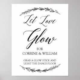 の結婚サイン – Let Love Glow Laurel's 結婚 Sign ポスター
