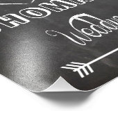 の結婚サインChalkboardスタイルパーティー右 フォトプリント (角)