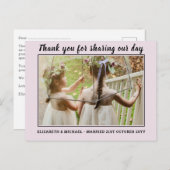 の結婚サンキューカードとPhoto Virtual Digital ポストカード (正面/裏面)