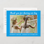 の結婚サンキューカードとPhoto Virtual Digital ポストカード (正面/裏面)