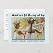 の結婚サンキューカードとPhoto Virtual Digital ポストカード (正面/裏面)