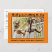 の結婚サンキューカードとPhoto Virtual Digital ポストカード (正面/裏面)