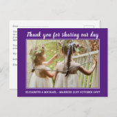 の結婚サンキューカードとPhoto Virtual Digital ポストカード (正面/裏面)