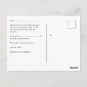 の結婚サンキューカードとPhoto Virtual Digital ポストカード (裏面)