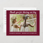 の結婚サンキューカードとPhoto Virtual Digital ポストカード (正面/裏面)