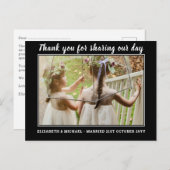 の結婚サンキューカードとPhoto Virtual Digital ポストカード (正面/裏面)